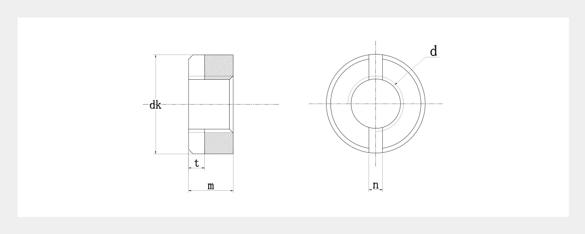 Stainless Steel Round Coupling Nuts 2D